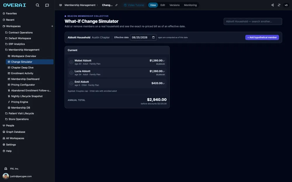change simulator