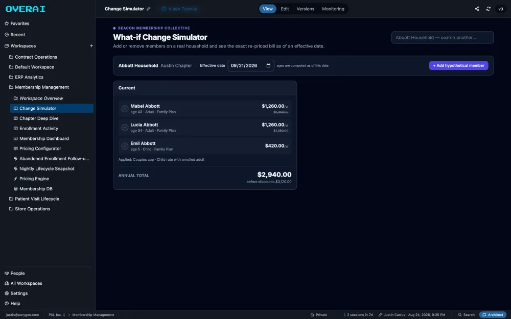 change simulator