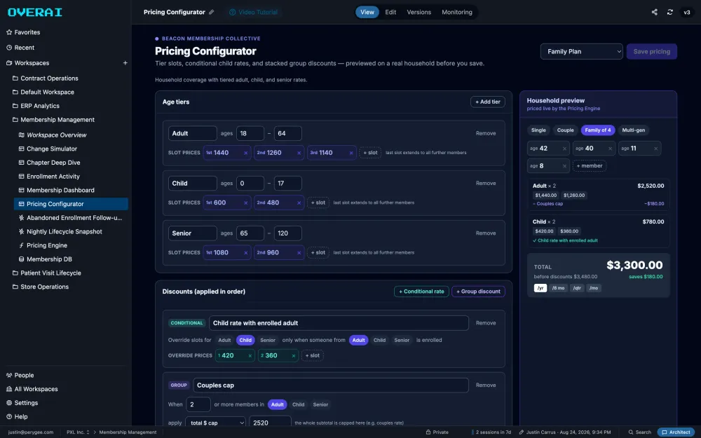 pricing configurator