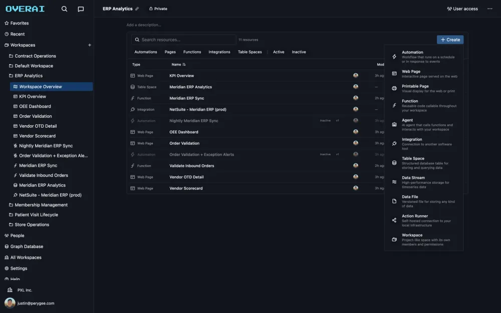 create menu